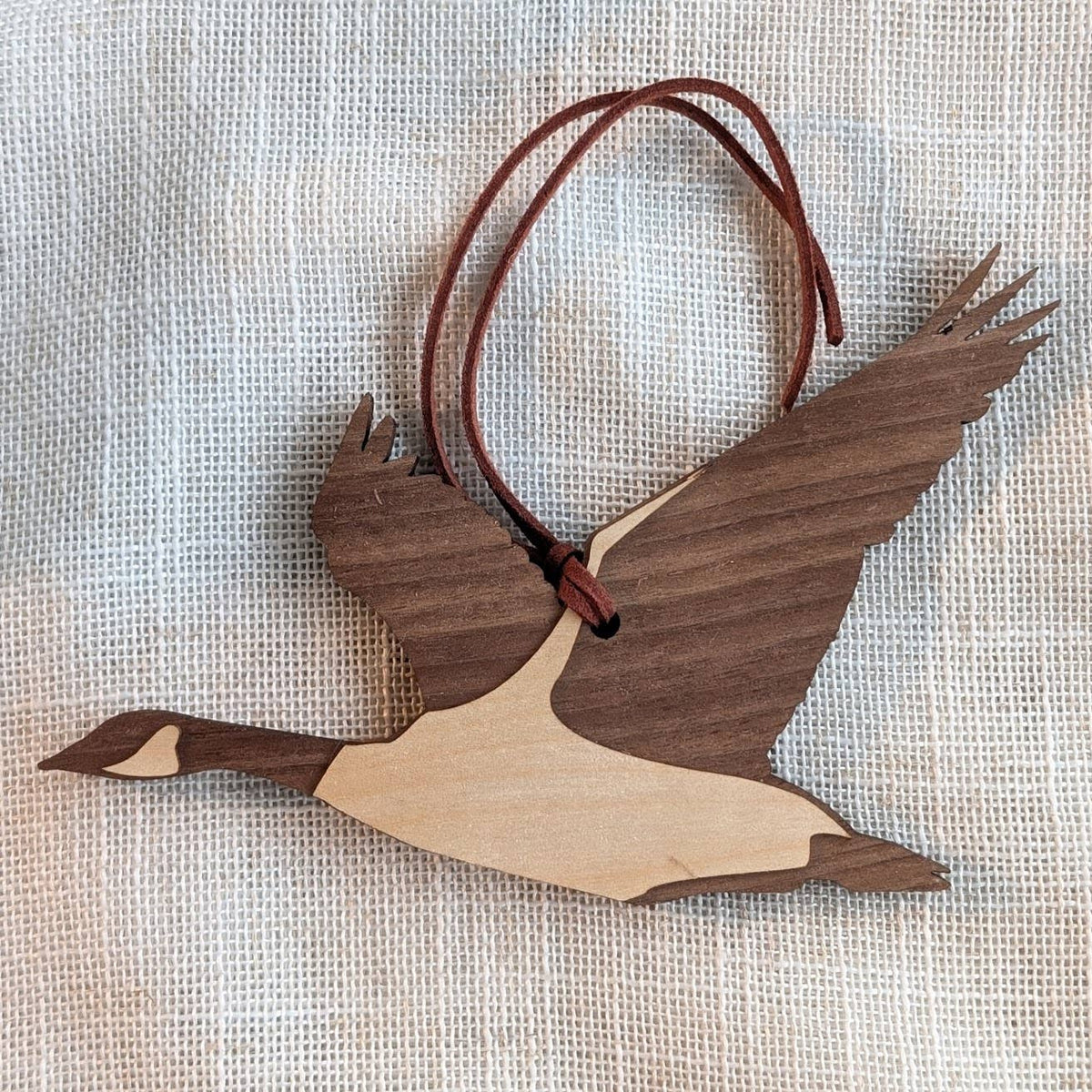 Canada Goose Ornament - Maple Wood- Made in Canada Souvenir