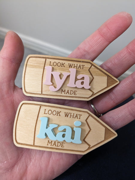 'I Made This' Kids Custom Name Magnets
