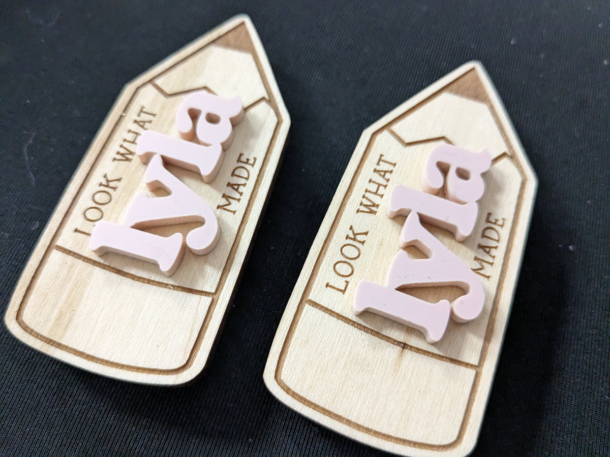 'I Made This' Kids Custom Name Magnets