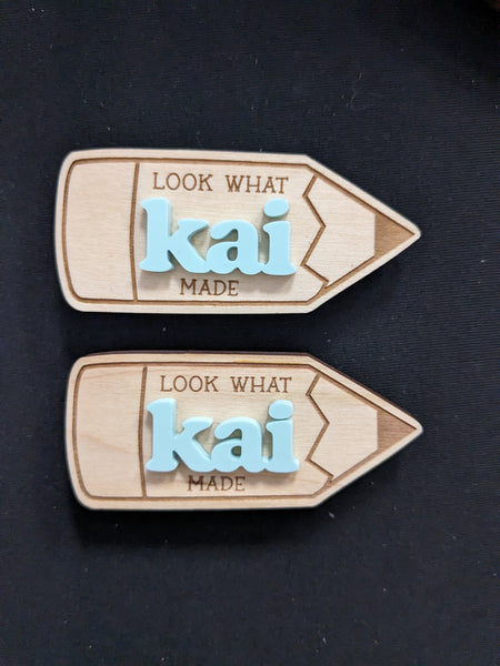 'I Made This' Kids Custom Name Magnets