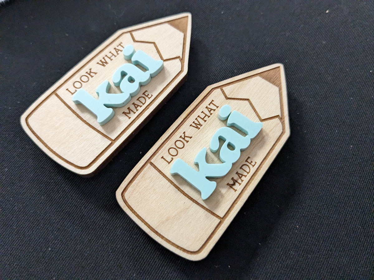 'I Made This' Kids Custom Name Magnets