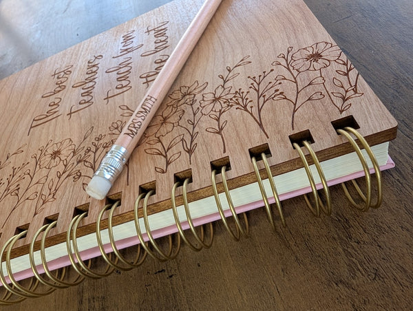 Personalized Wood Notebook