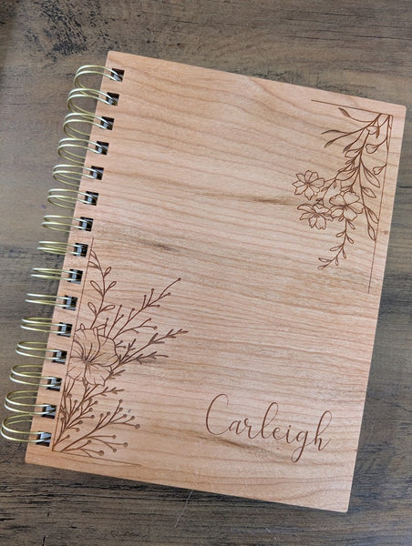 Personalized Wood Notebook