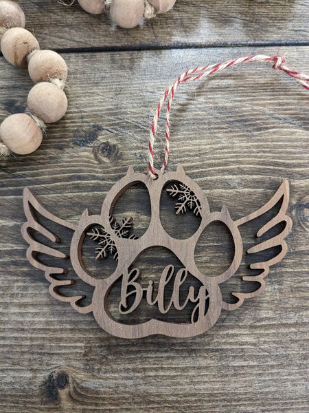 Pet Name Christmas Tree Ornament (with personalization)