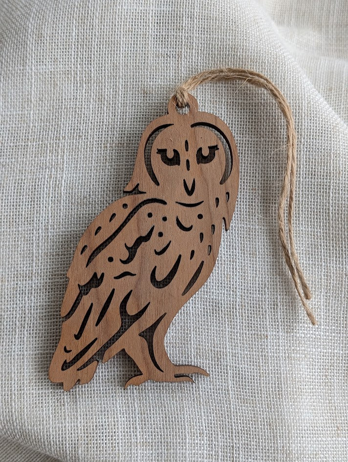 Wildlife Ornament - Owl Wood Souvenir - Made in Canada