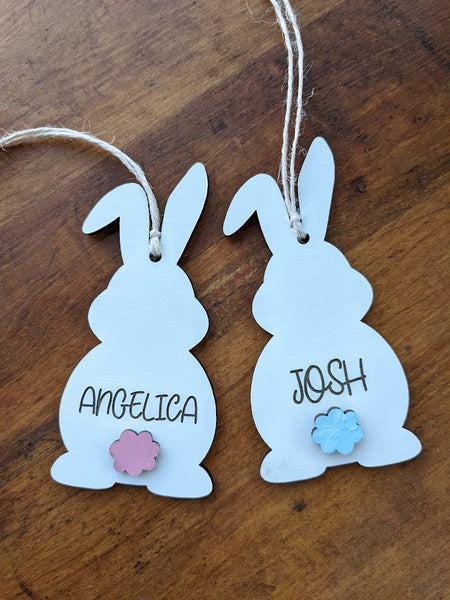Easter Basket Bunny Tags - Personalized Names