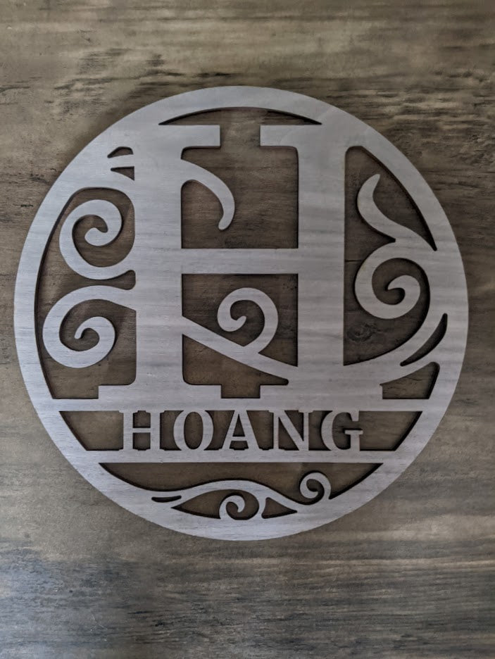 Personalized Monogram Wooden Sign / Placard, Handmade