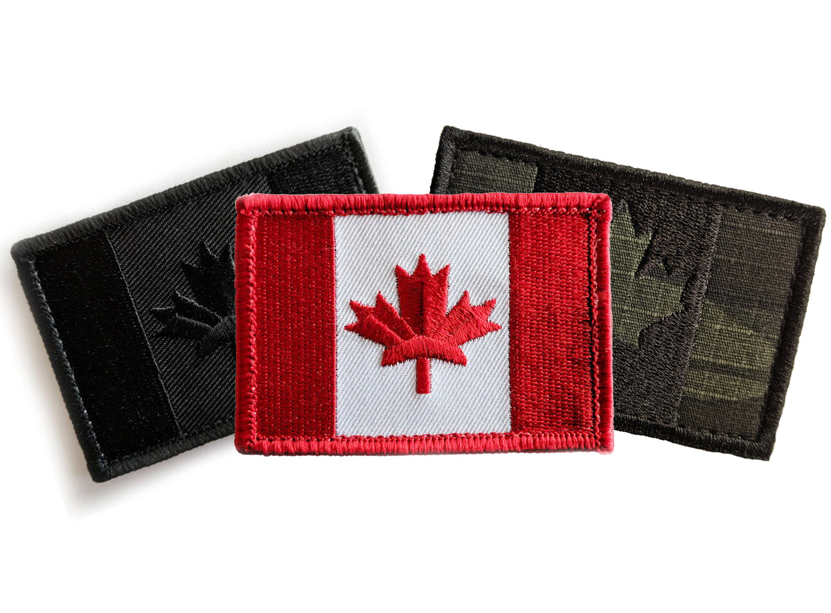 Canadian Flag Morale Patch - Velcro-Backed Embroidery