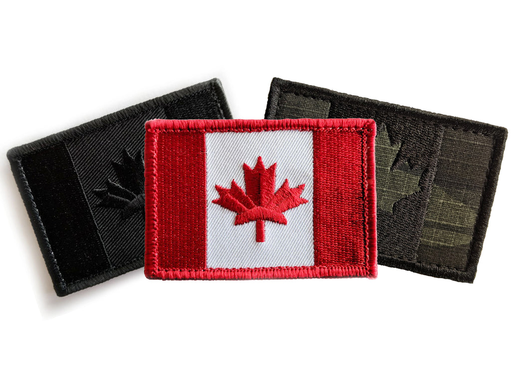 Canadian Flag Morale Patch - Velcro-Backed Embroidery – Foxwood Gifts