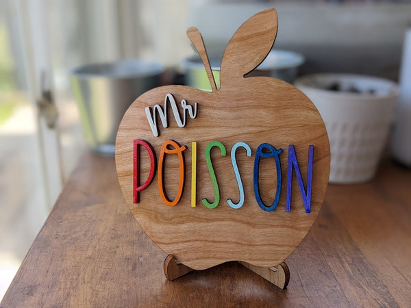 Teacher Appreciation Apple Desk Sign