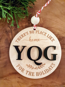 Handmade YQG Windsor Christmas Ornament - Maple Wood